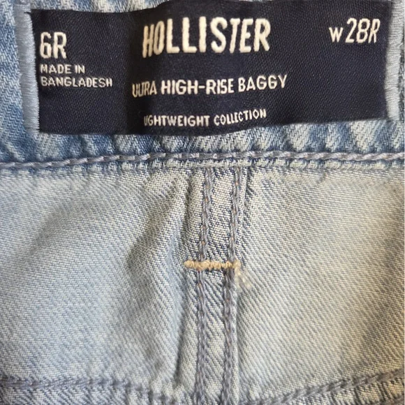 Hollister Ultra High Rise Baggy Blue Women's Jeans - Picture 5 of 5
